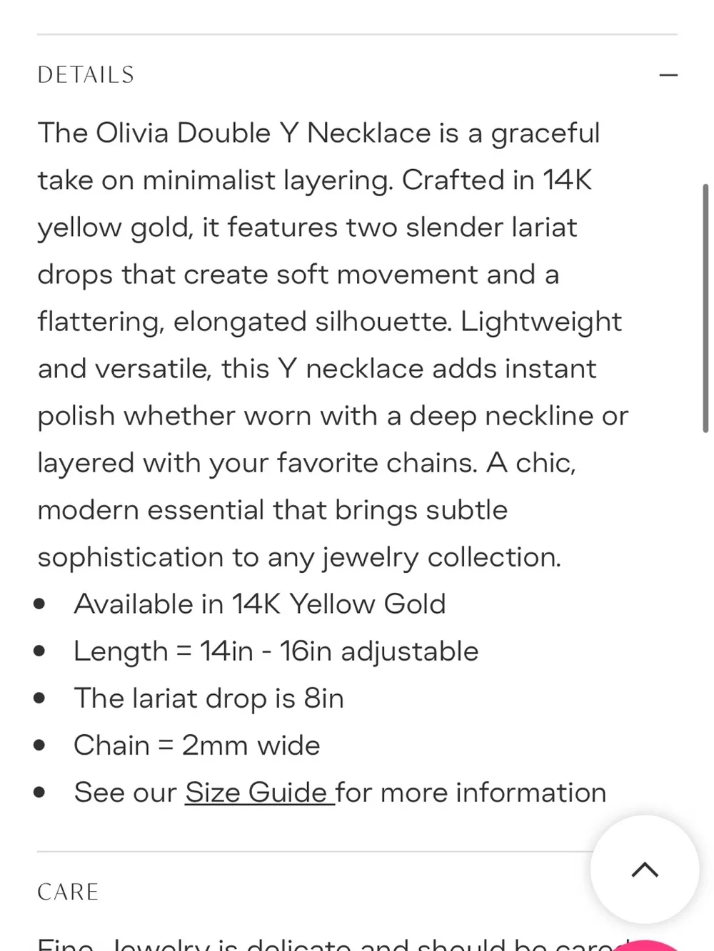 Stephanie Gottlieb FINE Olivia Double Y Necklace